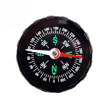10 PCS DC45 Mini Compass, 45mm for Camping Hiking Navigation, Black - 1