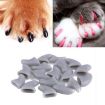 20 PCS Gray Silicone Cat Nail Caps, Size L - Pet Nail Protector - 1