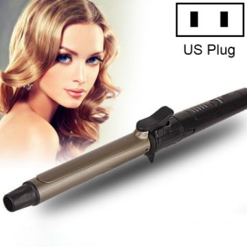 22mm Nano Titanium Hair Curler with LED Display, US Plug - 1