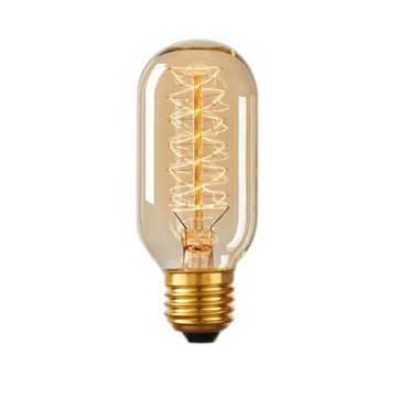 E27 40W Retro Edison Vintage Filament Bulb, AC 220V (T45 Spiral) - 1