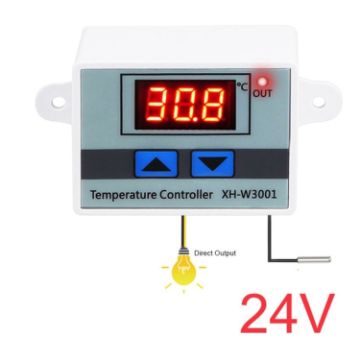 XH-W3001 24V Thermostat, Digital LED Temp Controller & Sensor - 1