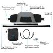 Portable Neck Pain Relief Hammock Pillow for Home Office (Black/Grey) - 4
