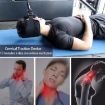 Portable Neck Pain Relief Hammock Pillow for Home Office (Black/Grey) - 5