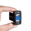 Original Hole Dual USB Car Charger for Toyota (FTWU Blue Light) - 3