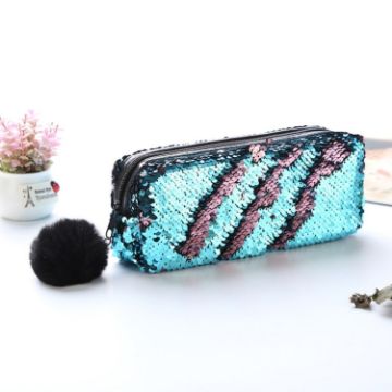 Reversible Sequin Pencil Case - Blue+Pink, Big School Gift Bag - 1