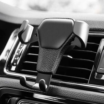 Universal Black Gravity Phone Holder for Car Air Vent Mount - 1