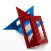 Red Aluminum Woodworking T-Square Multi-Function Marking Gauge - 5