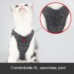 Sky Blue Cat Chest Harness and Leash, Size: L - 6