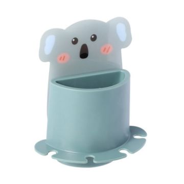 Koala Cartoon Animal Wall-Mounted Toothbrush Holder Shelf - 1