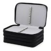 Four-Layer Sketch Pencil Case, 72 Holes, Solid Black Square Design - 2