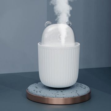 H4 USB Mini Cute Pet Air Humidifier for Home Desktop (White) - 1