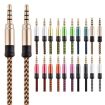 3.5mm Male to Male Gold-Plated AUX Audio Cable, 1.5m, Purple - 2