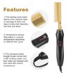 Electric Multifunctional Comb: Curl & Straighten, UK Plug, Golden - 6