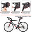 WEST BIKING Waterproof Bicycle Saddle Bag  Small (Black Red) - 5