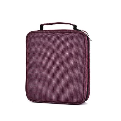 Large Capacity 120 Color Pencil Case - Student Bag (Rose Red) - 1
