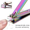 Black Titanium Nail Shear Manicure Tool, 2 PCS, Large Flat - 5
