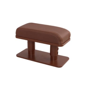 Universal Leather Car Armrest Box Pad, Left Hand, Brown - 1