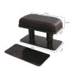 Left Hand Elbow Tray Universal Armrest Box in Black+White Leather - 3