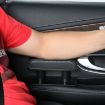Universal Leather Car Armrest Box Pad (Black+Red Line) - 6
