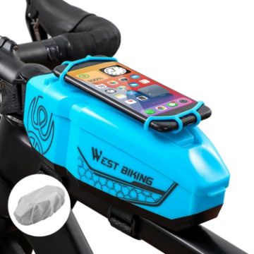 WEST BIKING Waterproof Bicycle Top Tube Bag - Blue - 1