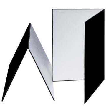 A3 3-in-1 Folding Reflective Diffuser Board: White, Black, Silver - 1