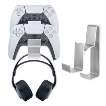 Three-In-One Gamepad & Headphone Wall Mount Hanger for PS5/PS4 - 1