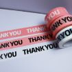 Express Thank You Sealing Tape - White Bottom, Black Text - 2