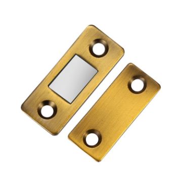 Invisible Magnetic Door Suction - Punch-Free, Double Magnet (Yellow Bronze) - 1