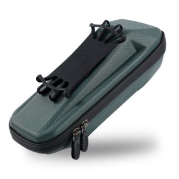 WEST BIKING EVA Hard Shell Phone Bag for Bicycle (Dark Green) - 1