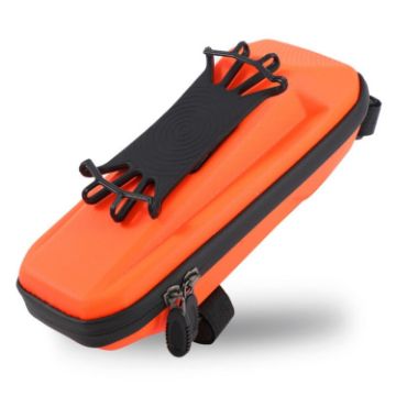 WEST BIKING YP0707263 Bike Front Beam Bag EVA Phone Holder Orange - 1