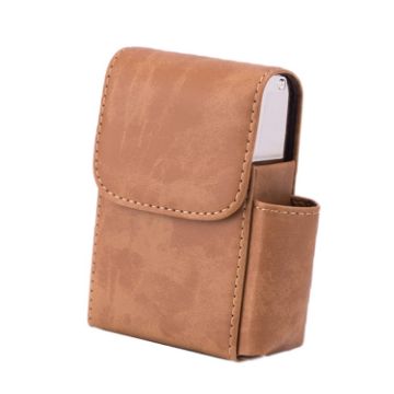 Cigarette Box Style Business Card Holder - Crazy Horse Apricot - 1