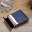 Red Magnetic Buckle Leather Cigarette Case for Men - 5