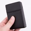 Light Blue PU Leather Portable Cigarette Case for Business - 4
