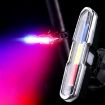 Bicycle LED USB Tail Light 7505C: Red White Blue Night Riding Lamp - 2
