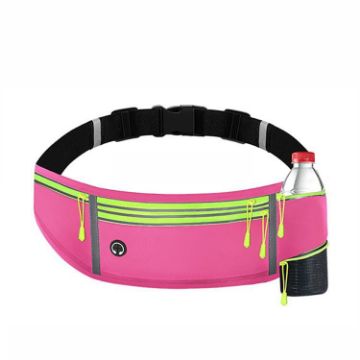Rose Red MF-008 Waterproof Waist Bag with Phone & Bottle Pocket - 1