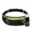 Waterproof Waist Bag with Phone Pocket & Bottle Holder - Black Green - 1