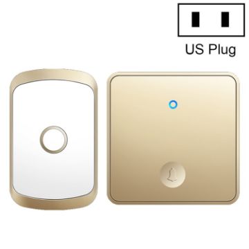 CACAZI FA50 Wireless Doorbell, Self-Generating, US Plug (Gold) - 1