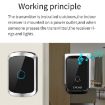 CACAZI A50 Wireless Music Doorbell, US Plug, No Battery (Black) - 2