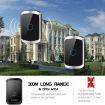 CACAZI A50 Wireless Music Doorbell, US Plug, No Battery (Black) - 4