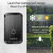 CACAZI A50 Wireless Music Doorbell, US Plug, No Battery (Black) - 6