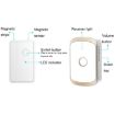 CACAZI M20 Wireless Doorbell & Alarm, US Plug, Black, 1 For 3 Split Sensor - 4