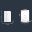 CACAZI M20 Wireless Doorbell & Alarm, US Plug, Black, 1 For 3 Split Sensor - 6