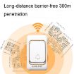 CACAZI Smart Wireless Doorbell Waterproof Pager, US Plug, Silver - 6