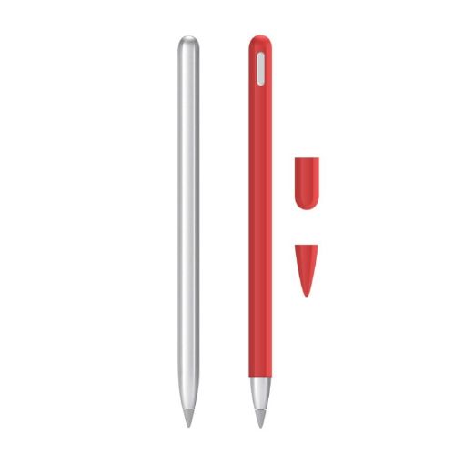 2 Sets Stylus Cover + Two-Color Pen Cap for Huawei M-Pencil (Red) - 1