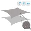 Triangle Waterproof Sunshade Sail, Anti-UV Canopy, 2m x 2m x 2m Beige - 5