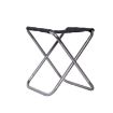 Portable Folding Camping Chair 7075 Aluminum, 24.5x22.5x27cm Silver Gray - 1