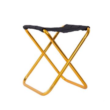 Portable Gold Camping Chair with 7075 Aluminum Alloy, 24.5x22.5x27cm - 1
