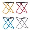 Portable Red Camping Chair - Folding 7075 Aluminum Stool, 24.5x22.5x27cm - 2