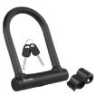 WEST BIKING XL U-Shaped Bicycle Key Lock, Anti-Theft, Black - 1