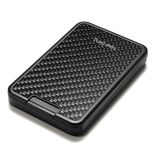 Carbon Fiber Metal Card Holder RFID Anti-Theft Ultra-Thin (Black) - 1